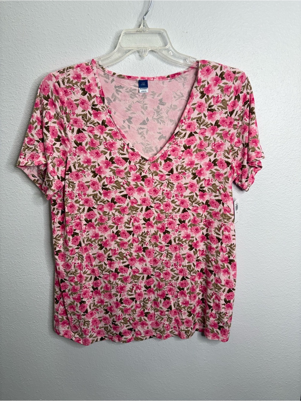 Old Navy Large Tall Floral V-Neck Tee NWT